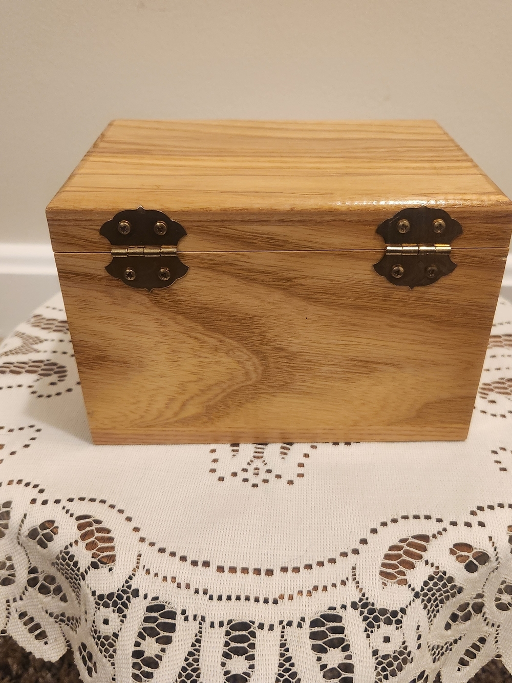 Natural Light Wood Recipe Card Box w/ Dividers Handcrafted At Maine State Prison - Picture 7 of 14